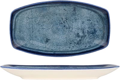 Kütahya Porselen Serveerschaal - Blue Stone - Porselein - 27x16 cm - set van 2