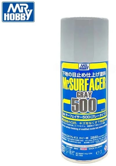 Gunze B510 - Mr Surfacer 500 Spray Gray - 170 ml - Spuitbus voor Plastic Modelbouw