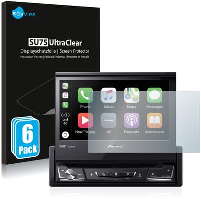 Savvies - Screenprotector voor Pioneer AVH-Z7200DAB - Folie Beschermfolie transparant 6 Stuks
