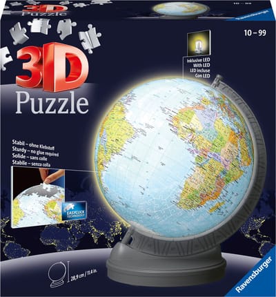540-delige 3d verlichte wereldbol puzzel Ravensburger