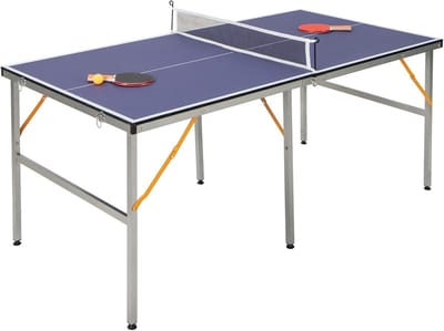 Tafeltennistafel - Pingpongtafel - Indoor recreatie - Inklapbaar met net - 180 x 90 cm - Blauw