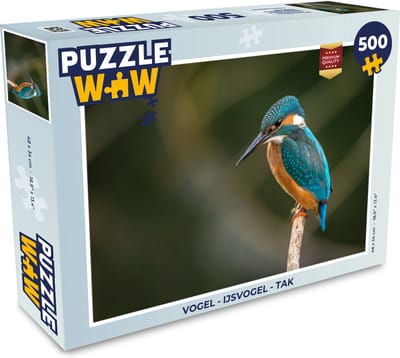 Puzzel Vogel - IJsvogel - Tak - Legpuzzel - Puzzel 500 stukjes