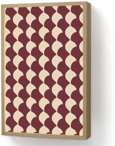 Wandlamp 40x60 cm - Oplaadbaar - Rood - Tegelpatroon - Crème - Wandlampen binnen woonkamer - Slaapkamer lamp - Decoratieve nachtlamp - Vloerlamp draadloos