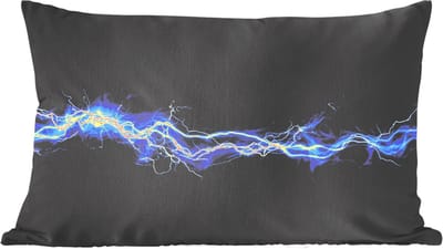 Sierkussens - Kussentjes Woonkamer - 60x40 cm - Bliksemflits - Blauw - Energie