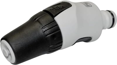 Ergonomische Compacte Tuinslang Sproeikop met Verstelbare Straal, Grijze Afwerking