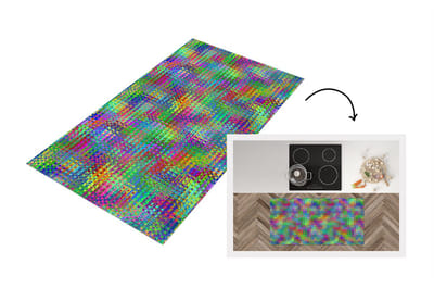 Keukenloper - Loper keuken - Psychedelic - Patronen - Regenboog - 120x60 cm - Keukenloper vinyl