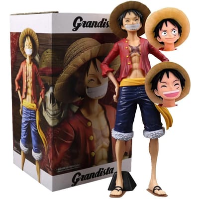 28cm One Piece Anime Figuur Zelfverzekerde Lachende Luffy Drie Vormen Gezichtswisseling Actie Figuur Poppetje PVC Model Speelgoed Collectie Cadeaus