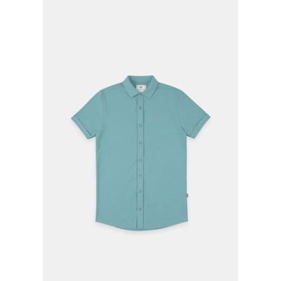 Gabbiano groene heren overhemd   Regular fit   Knoopsluiting   Korte mouw Groen XXL
