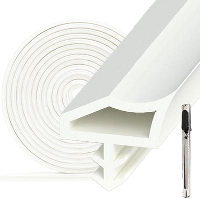 Deurafdichting voor Geluidsisolatie, Deurafdichting, Witte Houten Frames, Tochtstrip en Deurafdichtingen, Raamafdichting, Tochtstrip voor Kamerdeurafdichting (10 Meter)