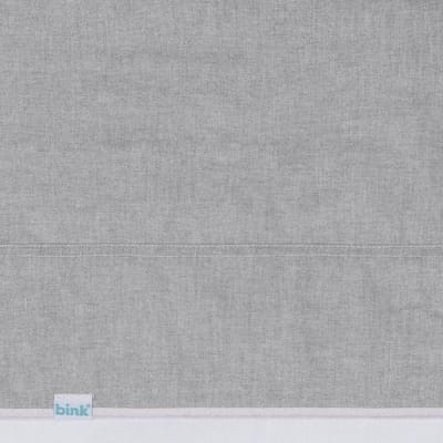 BINK Bedding Ledikantlaken Bo Grijs 100 x 150 cm - laken voor ledikant - lakentje - babylaken - chambray - grijs - uni