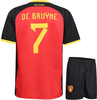 De Bruyne Belgie Voetbaltenue Thuis - WK 2026 - Voetbal Tenue Kinderen - Shirt en Broekje - Jongens en Meisjes - Volwassenen - Heren en Dames - Maat 164