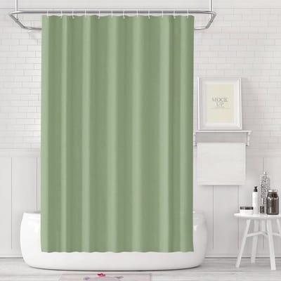 Badgordijn 180x200 cm - Douchegordijn Anti-Schimmel - Waterdicht - Wasbaar - Inclusief 12 Ringen - Elegant Design