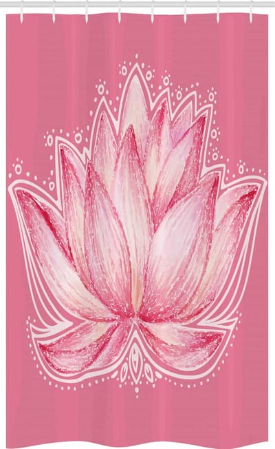 ABAKUHAUS Chakra douchegordijn – Lotus meditatie – 120x180 polyester