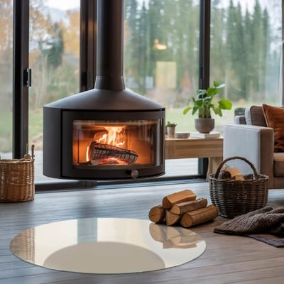 Coloray Vloerplaat Houtkachel - Plaat onder Houtkachel - 100 cm x 100 cm - Kachel Onderplaat - Geel Vloerplaat Kachel - Onderplaat Voor Houtkachel - Onderplaat Kachel - Houtkachel Vloerplaat - Verwarmingsaccessoires
