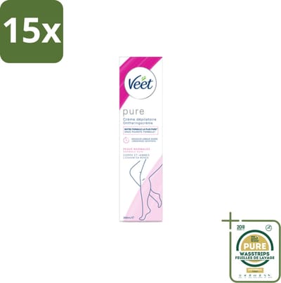 15 x Veet - Minima - Ontharingscrème - Normale Huid - 200ml - Grootverpakking - Ontharen - Ontharingscrème - Huid Verzorging - Haartjes Ontharen - Huid Zachtheid
