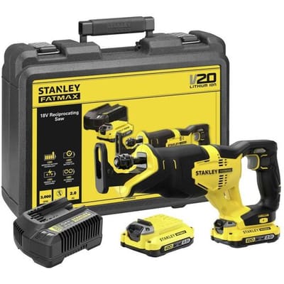 STANLEY V 20 SFMCS300D2K-QW Accu-reciprozaag Incl. 2 accus, Incl. lader 18 V 2 Ah