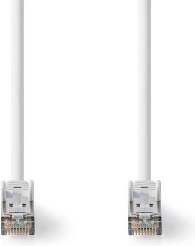 Nedis Cat 8.1 Netwerkkabel - S/FTP - RJ45 Male - RJ45 Male - 0.15 m - Rond - LSZH - Wit - Envelop