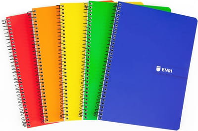 SnelShoppen - Notebooks A4 Gelijnd Soft Cover 80 Vellen 5-Pack Assorted Kleuren Spiral Binding Ergonomisch Voor School Kantoor Notities