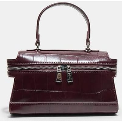 Stradivarius Mini-schoudertas met krokodillenmotief  Granaat OS