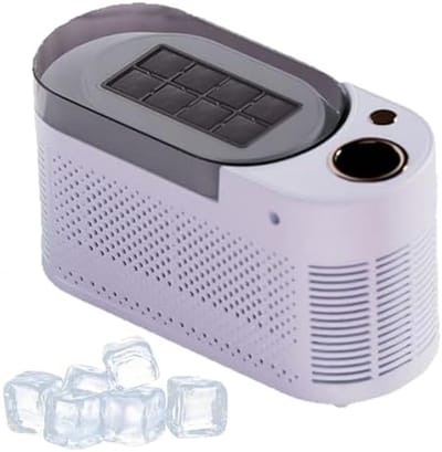 Draagbare Ijsmachine - Mini IJsmaker - Dranken Koelen - Snelle Ijsproductie - 8 Blokjes per 10 Minuten - Zilver