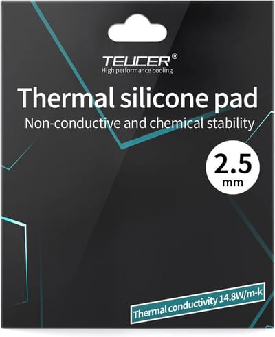 Thermische Pad - Koelmat Silicoon - Component Koelen - Hoge Geleidbaarheid - 120x120x2.5mm - Zwart