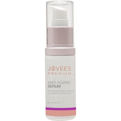 Jovees Premium Anti-Aging Serum 50ml | Vermindert Fijne Lijnen & Rimpels | Verheldert de Huid | Egaliseert de Toon | Hydrateert & Geeft Uitstraling Voor een Jeugdige Gloed gray