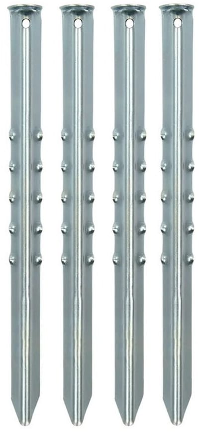 ProPlus Grondpennen/tentharingen van metaal - 40 cm - 8x stuks - XXL size - Kampeer artikelen voor tent of windscherm