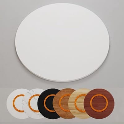 Houten dienblad - Draaibare schaal - Eenvoudig serveren - 360 graden rotatie - 50 tot 100 cm - Wit