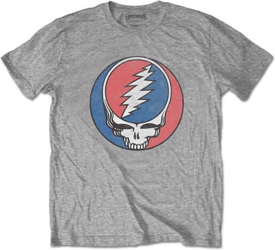 Grateful Dead - Steal Your Face Classic Heren Tshirt - XXS - Grijs