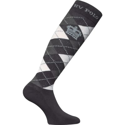 Hv Polo Sokken Hv Polo Argyle Donkergrijs-grijs