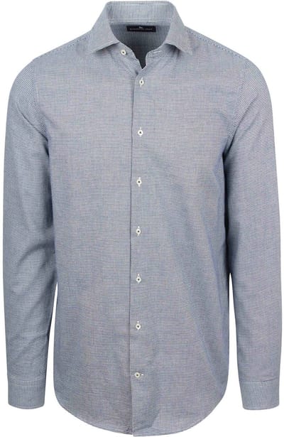 Steppin' Out Overhemd Flanel Pepita Blauw - Maat S - Heren - Casual Shirt