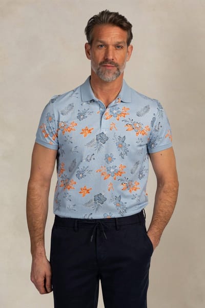 New Zealand Auckland Poloshirt Polo Short Sleeve 26cn124 2633 Sky Blue Mannen Maat - M