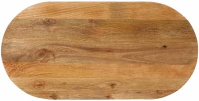 Tafelblad Ovaal - Blad Massief Hout - Eettafel Opknappen - Massief Mangohout - 110x50 cm - Houtkleur