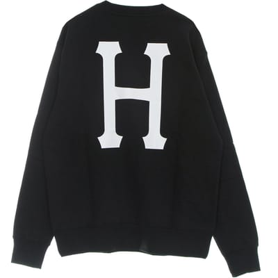 Essentials Classic H Crew herensweatshirt met ronde hals zwart