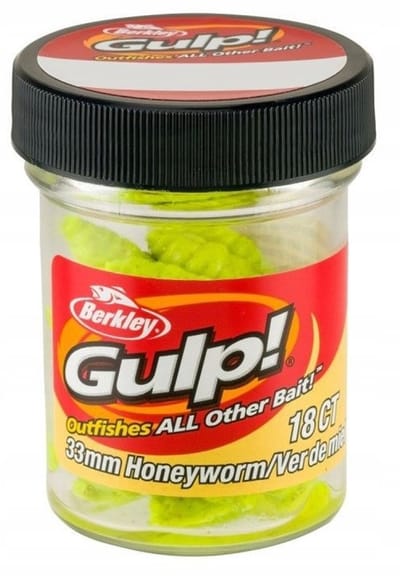 Berkley Gulp Honeyworm Seledyn 33mm - Ideaal voor forel en baars