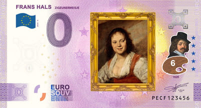 0 Euro biljet Nederland 2024 - 6 Frans Hals Zigeunermeisje KLEUR