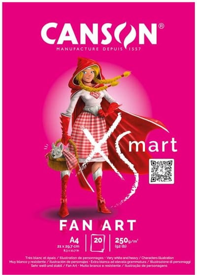 Canson C32250P001, Papierblok voor handenarbeid, 250 g/m², 20 vel