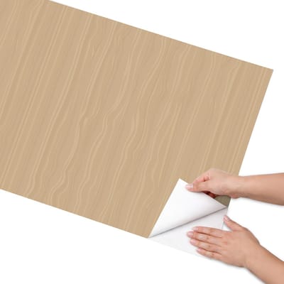 Coloray Meubel Wrap Folie - Beige Meubelfolie - 65x130 cm - Plakfolie Meubels Beige ringen - Decoratiefolie Zelfklevend - Minimalist Meubelfolie - Meubelfolie Zelfklevend - Badkamer decoratie - Texturen
