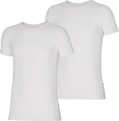 Apollo T-shirts Round Neck Heren Biokatoen Wit 2 Stuks Maat M