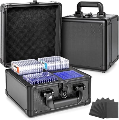 Thijox - Verzameldoos voor Gegradeerde Sportkaarten - Top Loader Houder voor Baseball- en Footballkaarten, Compatibel met PSA/GMA/CSG/SGC/HGA, Houdt 3
