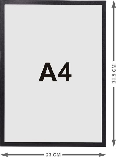 Magnetische Insteekhoezen A4 Zwart - Set van 5 stuks - Magneetvenster - Magnetische documenthouders