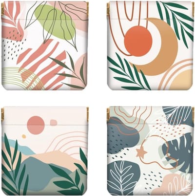 4-delige Set Squeeze Muntentasjes, Bohemian Stijl, Handgemaakt, Compact en Praktisch