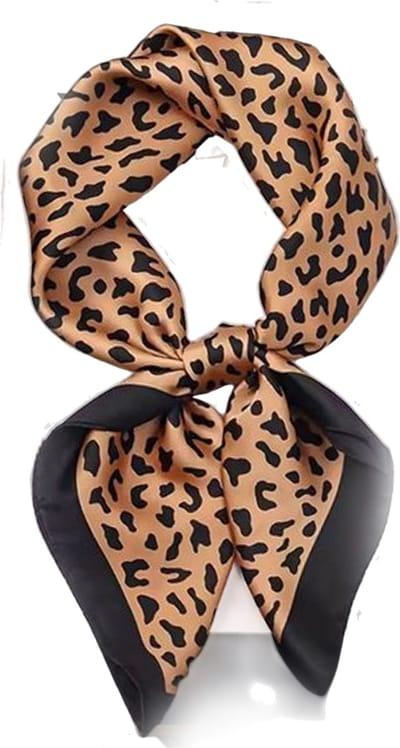 Elegante vrouwen sjaal - Luipaardprint - Hoofdband - Halsdoek - Vierkant - Zijde