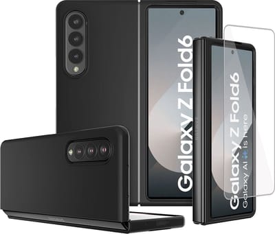 Geschikt voor Samsung Galaxy Z Fold 6 - Hoesje + Screenprotector – Gehard Glas Cover + Shock Proof Case - Transparant