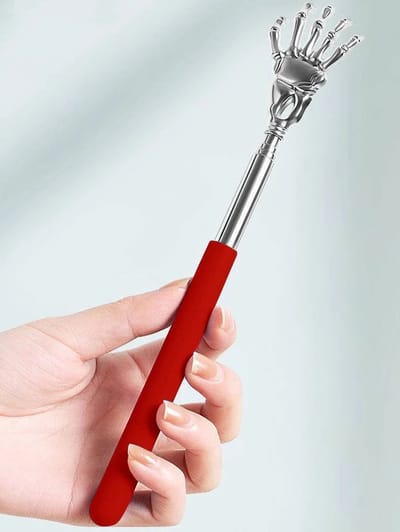 Handige - Intrekbare Handgreep Vijf-Tand Zachte Massage - Gereedschap Terug Scratcher Krassen Apparaat Voor Ouderen Hand Grip Verlichten Jeuk