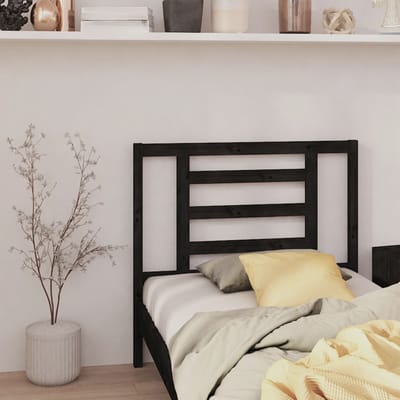 vidaXL - Hoofdbord - 96x4x100 - cm - massief - grenenhout - zwart