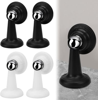 Magnetische Deursnappers van Roestvrij Staal - Deurstopper en Deurhouder voor Vloer of Wandmontage