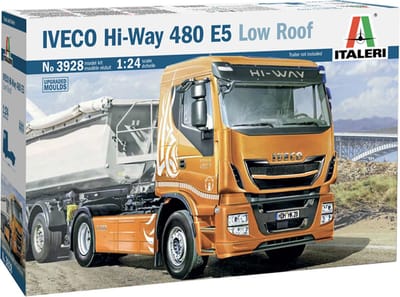 Italeri Modelbouwpakket Vrachtwagens - 3928 IVECO HI-WAY 480 E5 LOW ROOF Plastic - 1:24 - Modelbouw