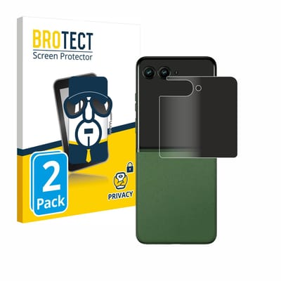 BROTECT - privacy screenprotector voor Motorola Razr 50 (Achterdisplay) - Folie Beschermfolie Blauwlichtfilter 2 Stuks