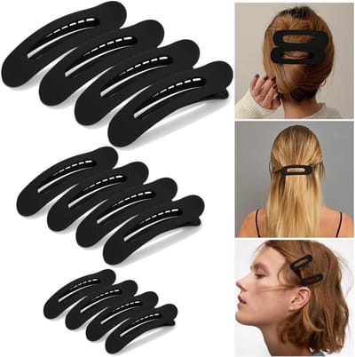 Grote Eendenbek Haarclips - 12 Stuks Krokodillenklemmen voor Dik en Dun Haar